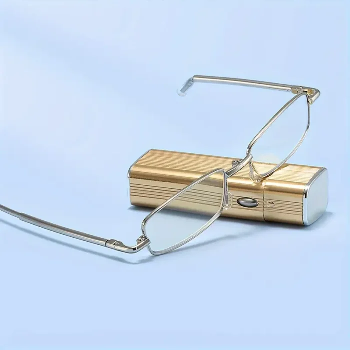 Retro Foldable Presbyopia Reading Glasses – Durable Metal Frame for Men & Women - Image 4