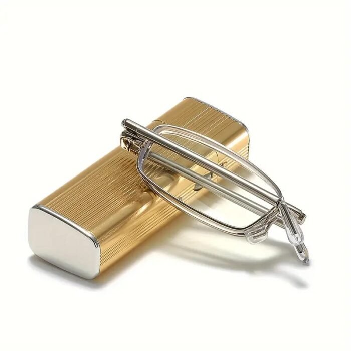 Retro Foldable Presbyopia Reading Glasses – Durable Metal Frame for Men & Women - Image 2