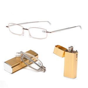 Retro Foldable Presbyopia Reading Glasses – Durable Metal Frame for Men & Women