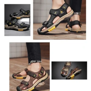 Genuine Leather Men Summer Sandals