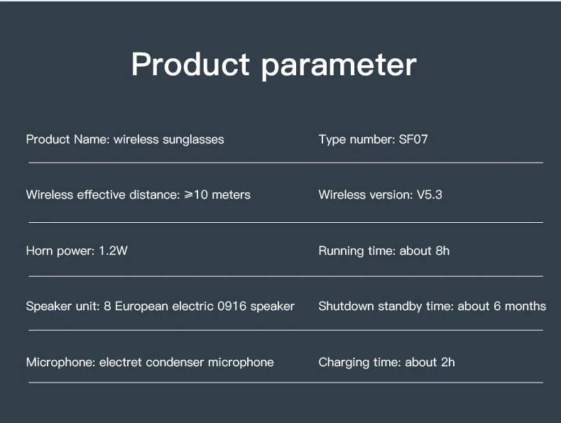 Waterproof Wireless Audio Bluetooth Smart Sunglasses - Image 6