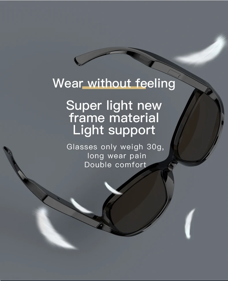 Waterproof Wireless Audio Bluetooth Smart Sunglasses - Image 14