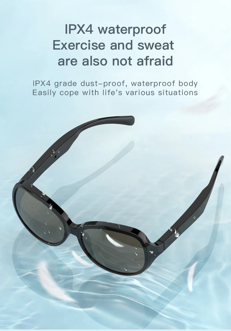 Waterproof Wireless Audio Bluetooth Smart Sunglasses - Image 12