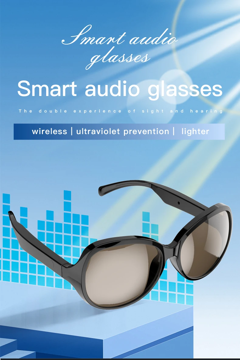 Waterproof Wireless Audio Bluetooth Smart Sunglasses - Image 11