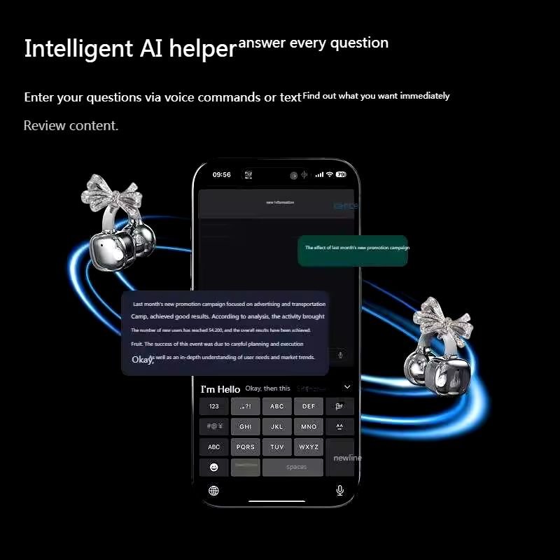 AirPods Bluetooth 5.3 Wireless Ear Clip Headphones – Waterproof, Noise Cancelling, Long Battery - Image 6