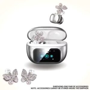 Alternative view of AirPods Bluetooth 5.3 Wireless Ear Clip Headphones – Waterproof, Noise Cancelling, Long Battery